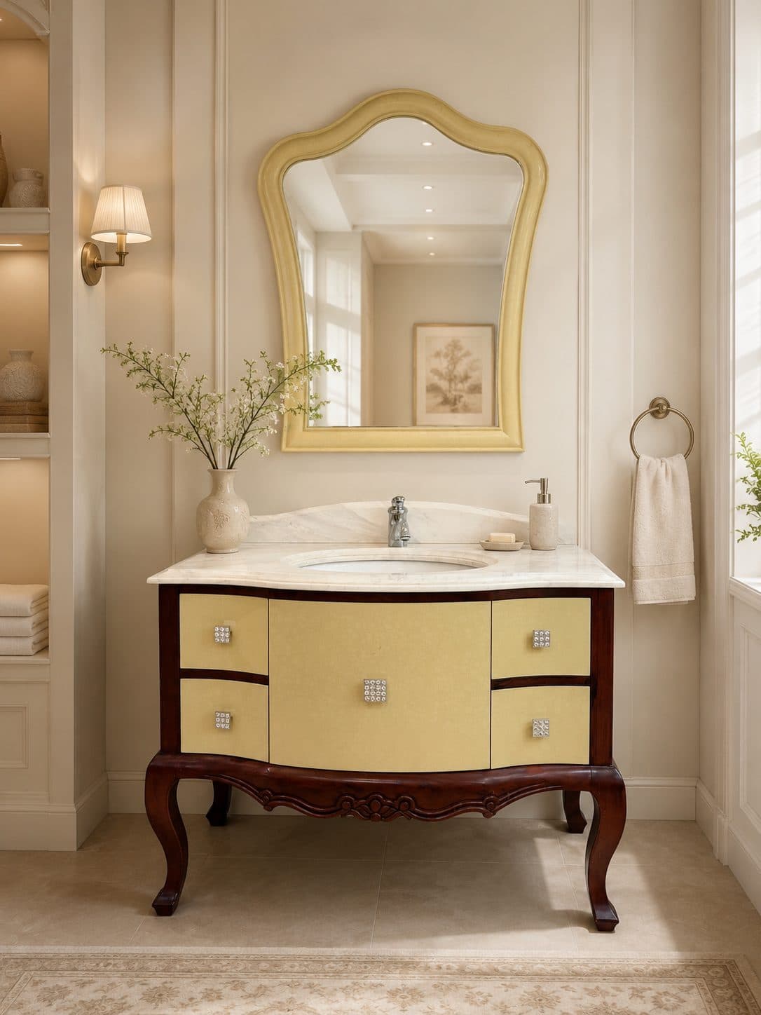 Cream Classic bathroom vanity
